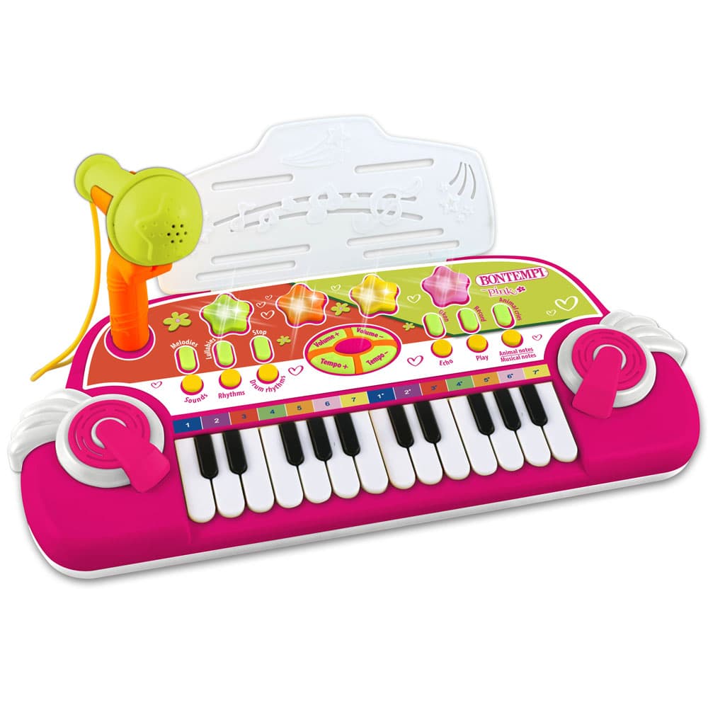 Bontempi mini szintetizátor mikrofonnal pink