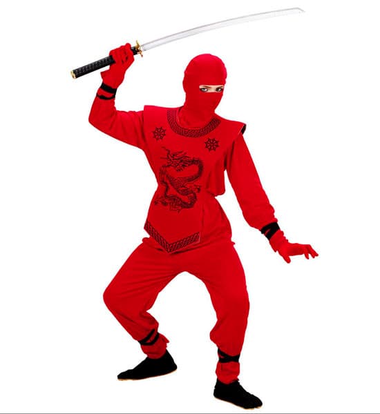 Piros ninja jelmez 140-es