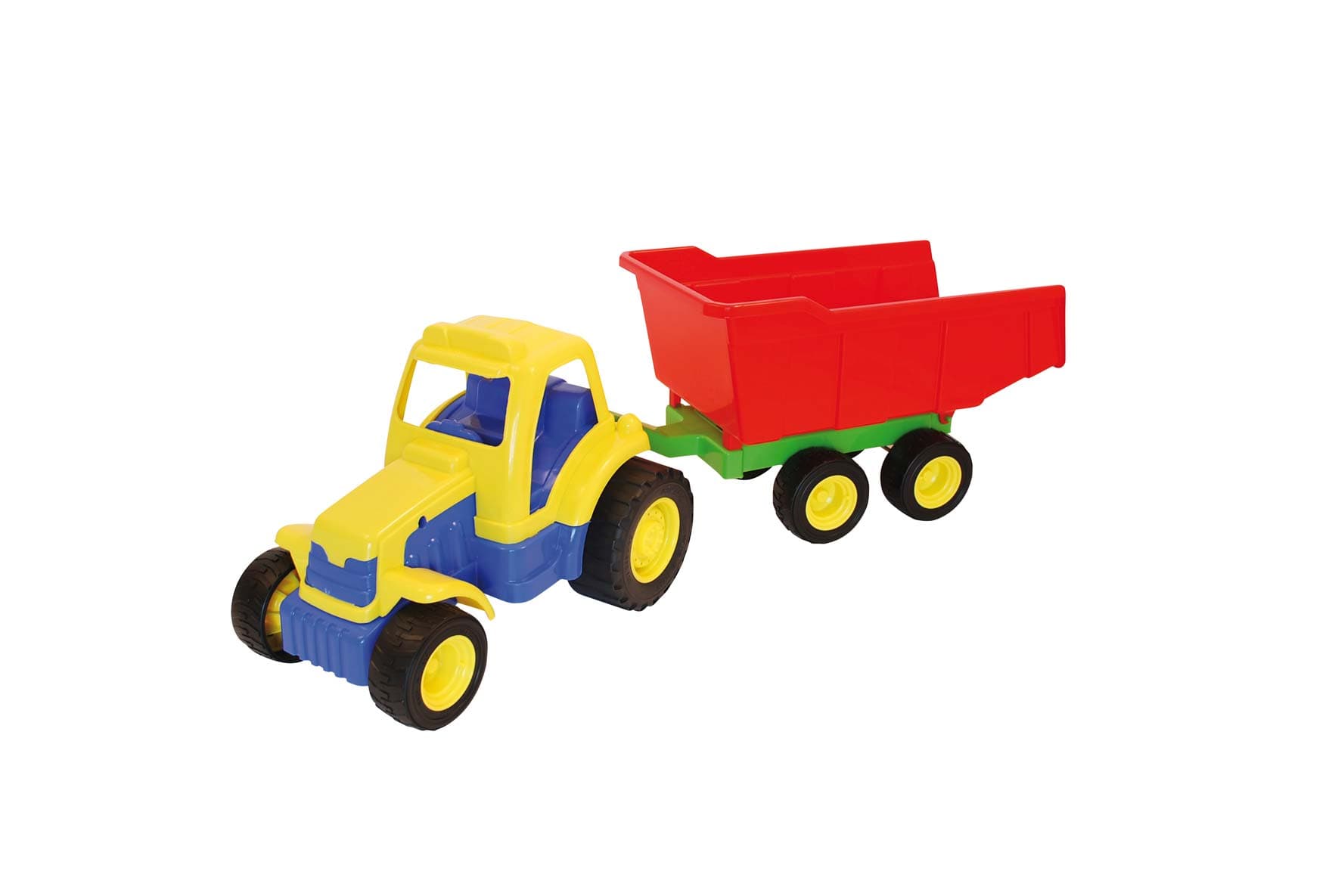 Műanyag traktor utánfutóval