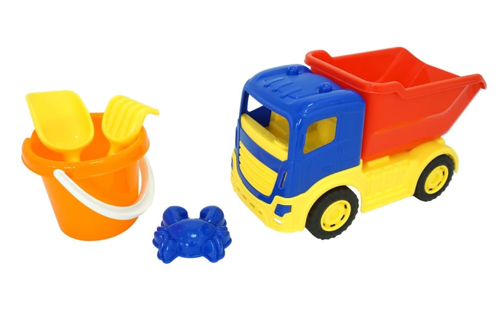 Színes teherautó homokozószettel