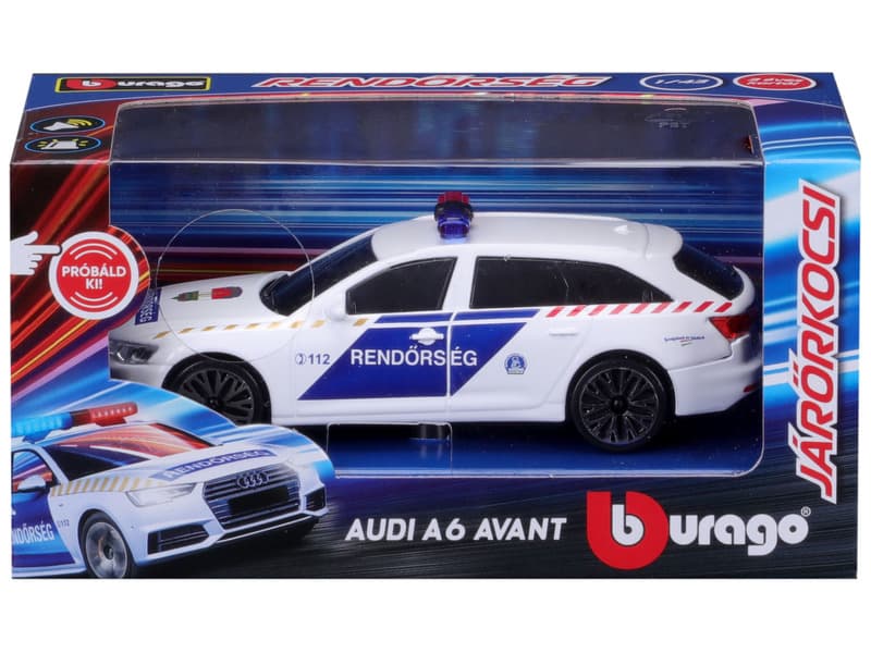 Audi A6 szirénázó magyar rendőrautó