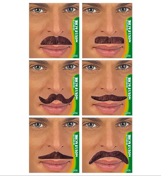 Barna műbajusz